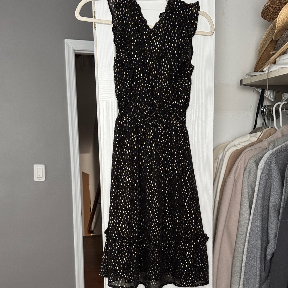 Elegant Black and Gold Girl’s Dress from Aqua